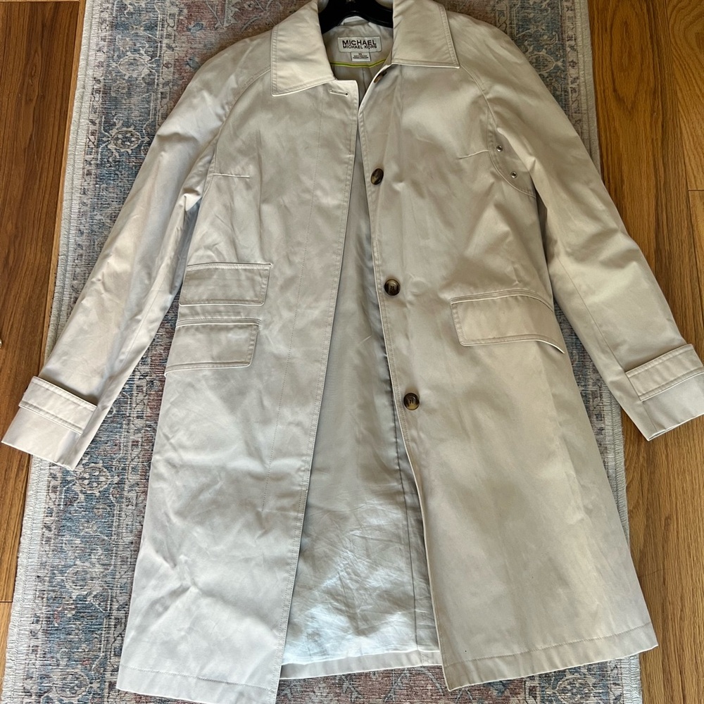 Light beige Michael Kors trench coat